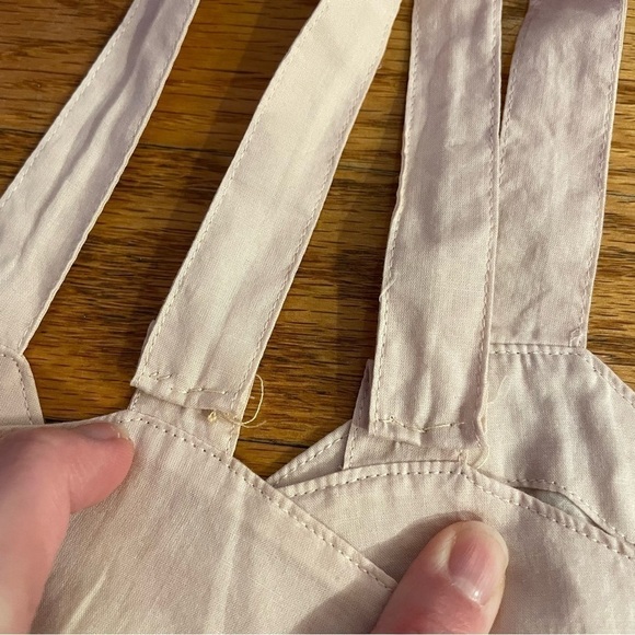 J. CREW Katie Colorblock Camisole Cream Beige Orange Cotton Babydoll Tank Blouse - Picture 15 of 16